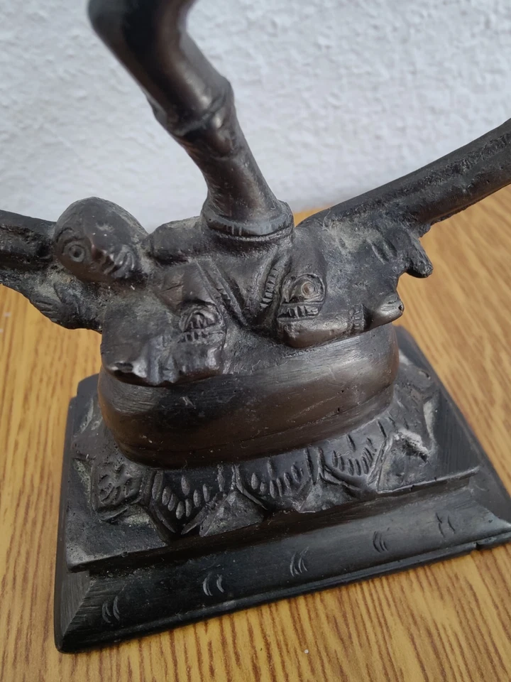 Très Jolie Statuette Bronze Shiva Nataraja Dansant 22cm 1kg Inde Bouddhisme - Photo 4/4