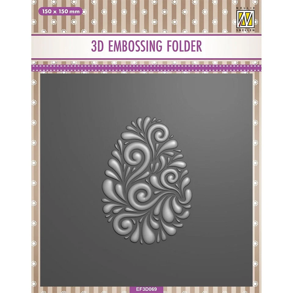 Nellie Snellen 3D Embossing Debossing Folder EF3D 105 x 148mm 106 x 150mm 150mm
