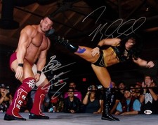 Tessa Blanchard & Brian Cage Signed 16x20 Photo BAS COA Lucha Libre AAA ROH TNA