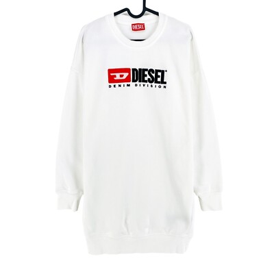 DIESEL White Crew Neck Jumper Dress Size 2XS XXS | eBay