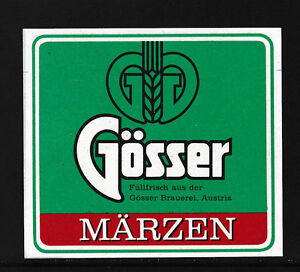 Bier Etikette Gosser Marzen 24 9 14 Ebay