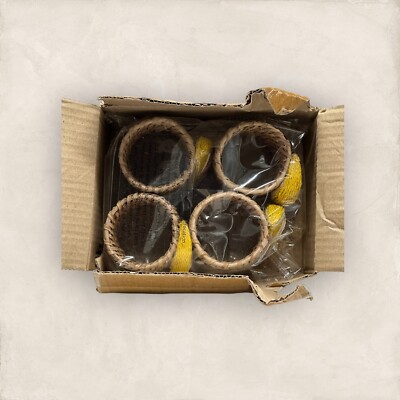 ANTHROPOLOGIE Napkin Ring S/4 Lemo (Lemon)