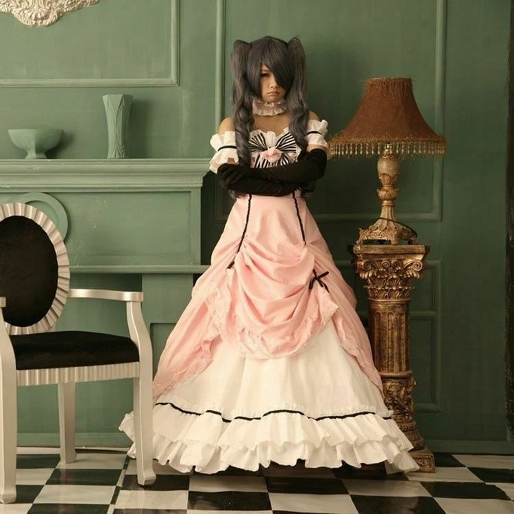 Women Lolita Victorian Gothic Dress Ruffle Steampunk Evening Vintage Cosplay New - Image 3 of 4