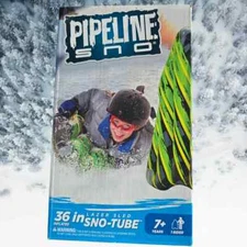 PIPELINE SNO-TUBE Sled Inflatable 1 Person 36 Inch Sled With 2 Grip Handles NIB