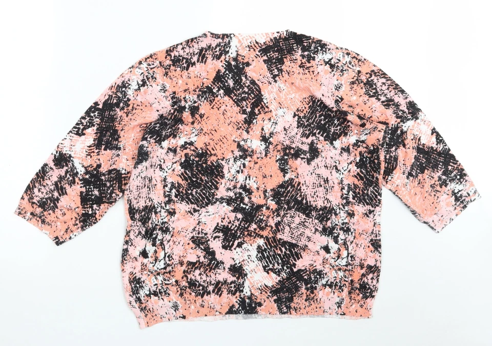 Marks and Spencer Womens Orange Scoop Neck Viscose Blend Jumper Size 20 - Image 2 of 4