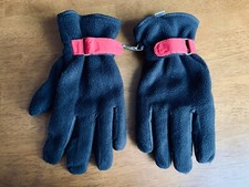 Men's Winter Gloves Fleece Lined Black/Red Size M