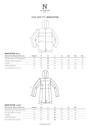 Nimbus Men's Mapleton Urban Tech Parka NB77M - Plain Hooded Long Jacket/Coat - Picture 2 of 10