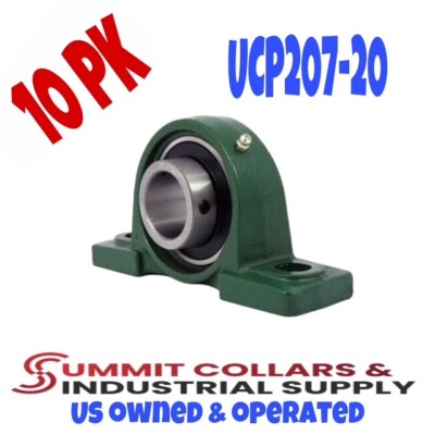 UCP207-20 Pillow Block Bearing 1-1/4'' Bore 2 Bolt (10PK)