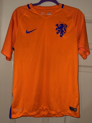 Authentic Nike Netherlands National Soccer Team Dri Fit Jersey