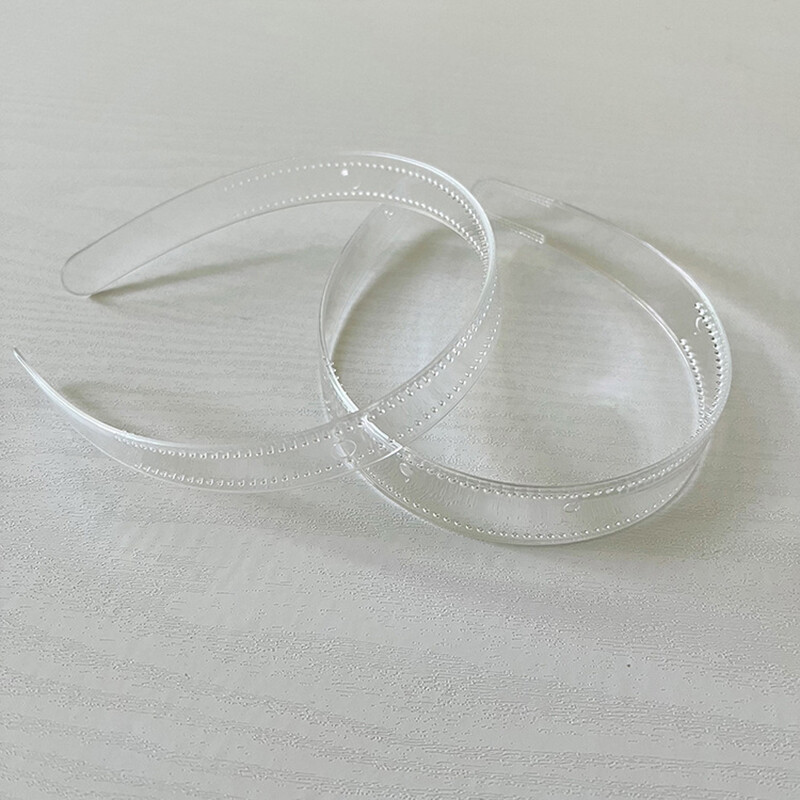 Clear Plastic Headbands With Teeth Plain Transparent Hairbands For DIY