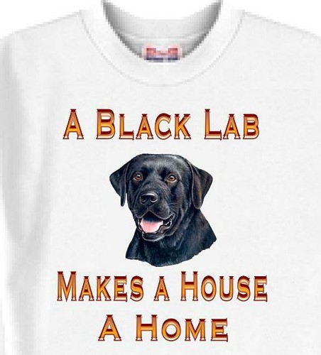 Dog T Shirt Men Women - A Black Lab Makes A House A Home - Dog T Shirt Available