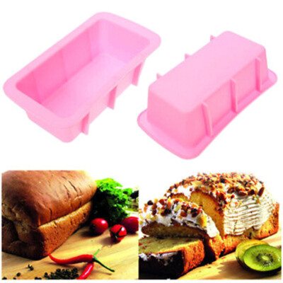 rectangle silicone non stick bread loaf cake mold bakeware baking pan ovenmou-cx