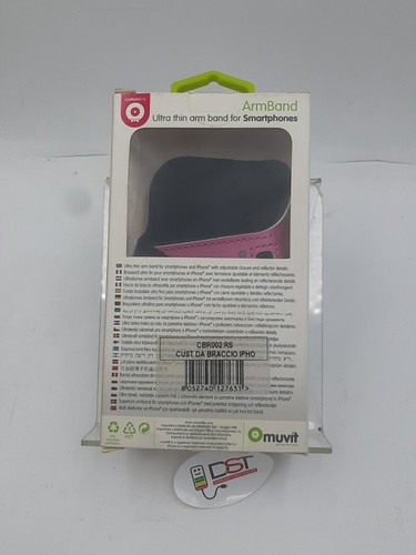 CUSTODIA MUVIT DA BRACCIO , PER APPLE 4S - IPOD TOUCH - SMARTPHONE "L", ROSA - Foto 2 di 6