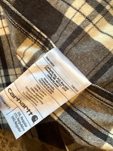 MENS 3XL - Vtg Carhartt Button Up Flannel Rancher Work VTG 90s Y2K Vibes Shirt - Picture 19 of 23