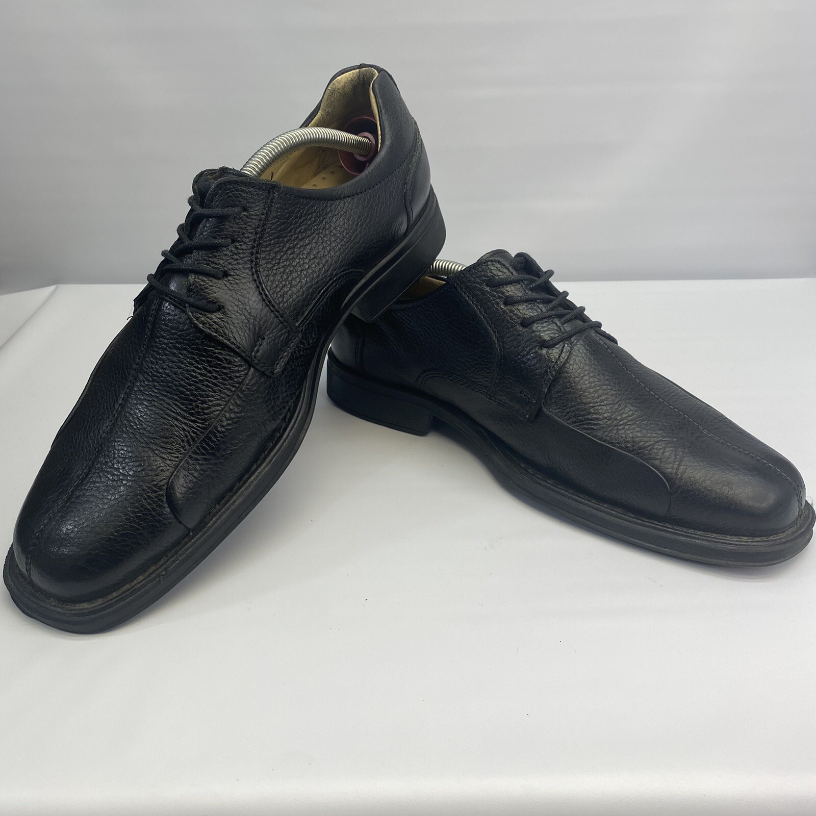 SAOLA Belvedere "Bay Bridge" Nero PELLE OXFORDS SUOLA GOMMA Scarpe Uomo Taglia 10 5D