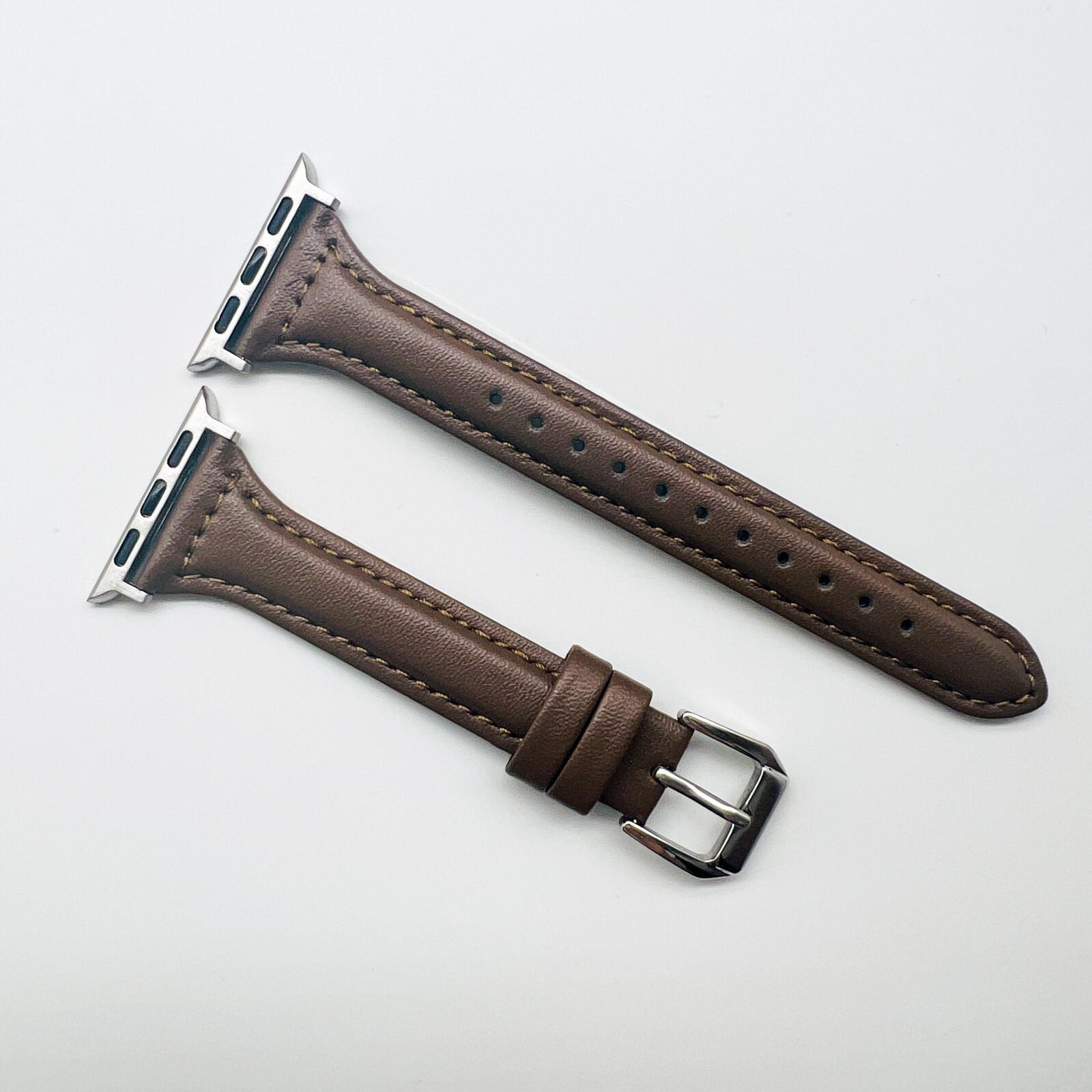 Leather Apple Watch Thin Band Strap Series 8 7 SE 6 5 4 3 2 1 38mm45mm