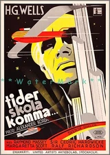 Things To Come 1936 Swedish Sci Fi Film H G Wells Vintage Vintage Poster Print
