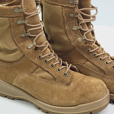 Vibram Bates military boots size 12, wide tan leather BATES Military Boots Desert Tan Combat Jump Shoes 03-D-0321  main image 3