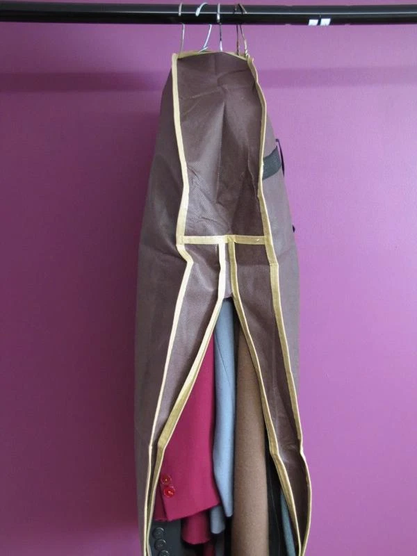 60" o 40" de largo almacenamiento de ropa y bolsa de viaje colgante traje múltiple abrigo vestido Foto 4 de 4