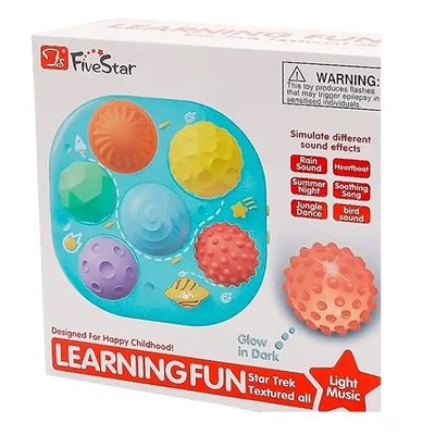 Five Star Star Learning Fun Textured Ball Toy W/Light Music