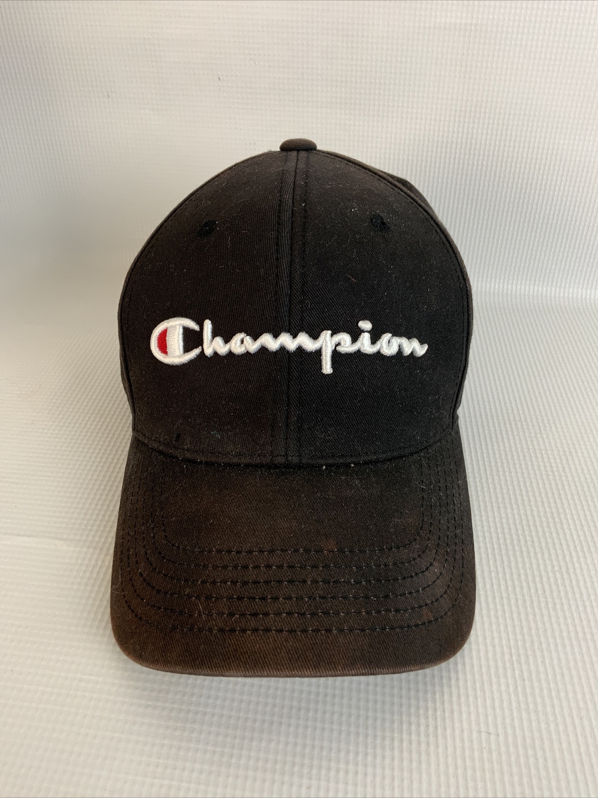 Champion Adjustable Hat Baseball Cap Black W Logo… - image 2