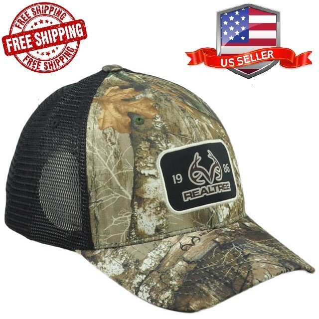 Realtree Edge 1986 Mesh Trucker Camouflage Blank Outdoors Me