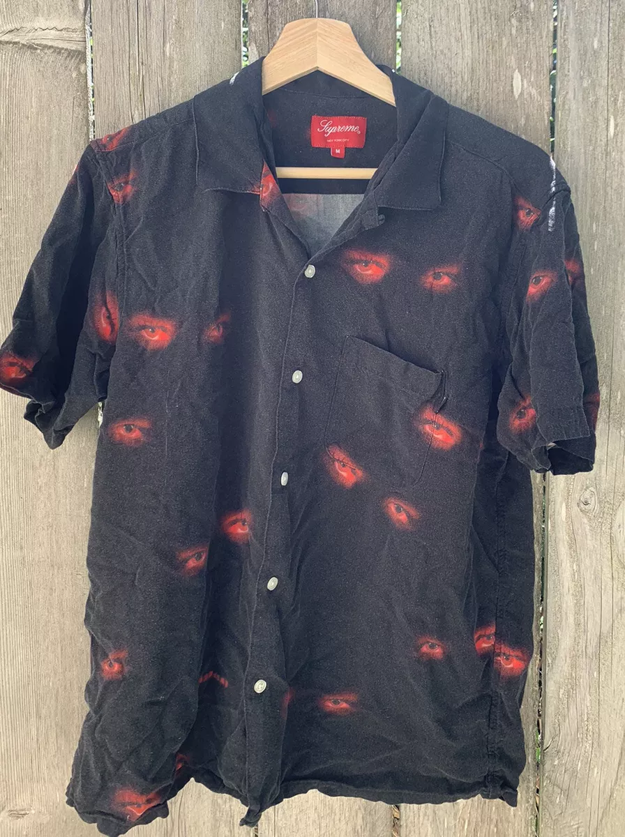 Supreme Eyes Rayon Shirt S/S 19 Men’s Medium Black