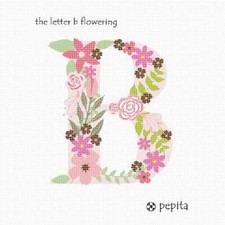 The Letter B Flowering Needlepoint Kit or Canvas