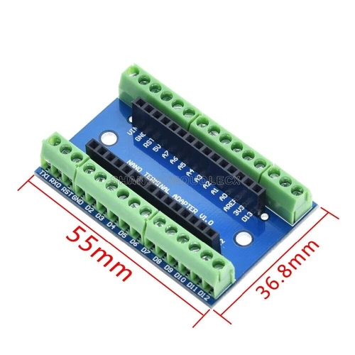 Nano Terminal Adapter for the Arduino Nano V3.0 AVR ATMEGA328P-AU Module Board