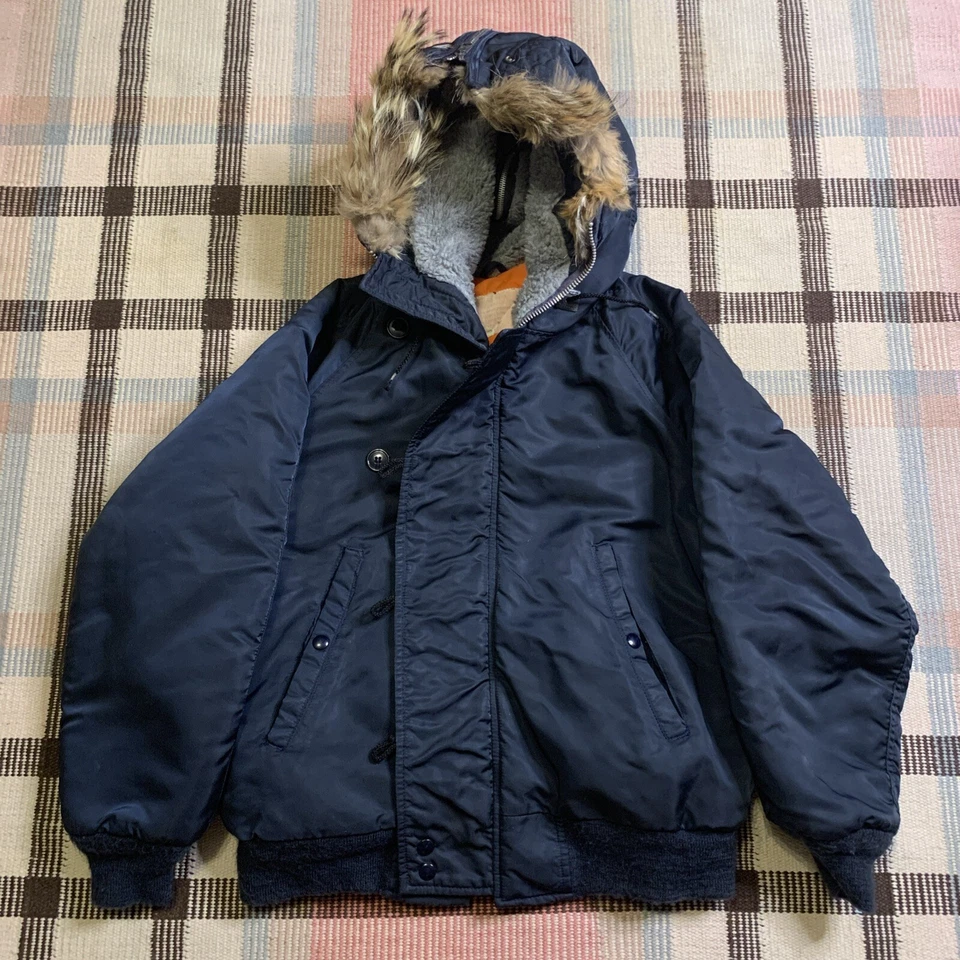 VTG Golden Fleece Bomber N-5A Flight Fur Hood Jacket Size 38 Military USA!!! - Image 3 of 4