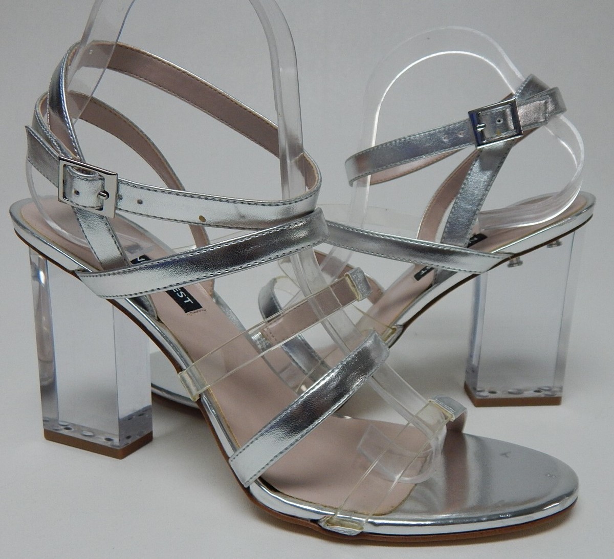 Nine West Fazzani Size US 10.5 M Women's High Block Heel Strappy