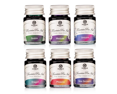 Sheen Ink Set, Zweifarb-Schreibtinten für Füllhalter, 6 x 10 ml