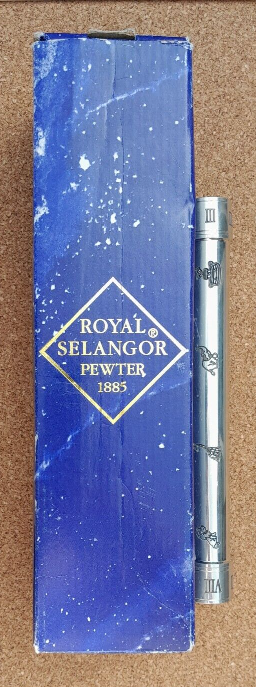 ROYAL SELANGOR PEWTER DOCUMENT / BIRTH CERTIFICATE HOLDER UNUSED IN NON-MINT BOX