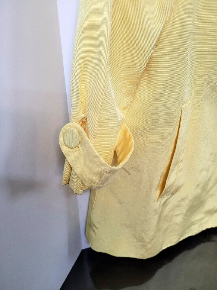 Worthington Amarillo Brillante Oversize Botón Ropa Exterior Chaqueta Mujer Grande De Colección  Foto 4 de 4