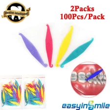 200Pcs Dental Orthodontic Elastic Placer Hook Elastic Rubber Band Braces Ortho 