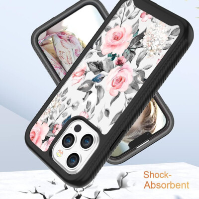 VePret für iPhone 13 Pro Max Hülle mit Displayschutz für Mädchen Frauen, Klar F