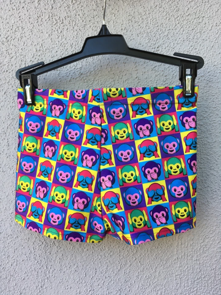 $50 NWT Zara Terez MultiColor Monkey Gymnastics Shorts Girls - Image 2 of 2