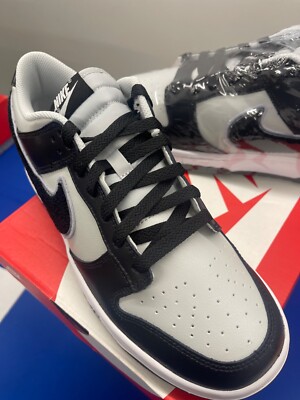 Nike Dunk Low Retro Chenille Swoosh - Black Grey Fog -  New in Box