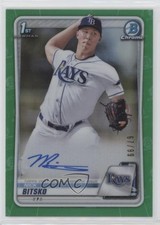 2020 Bowman Draft Chrome Picks Green Refractor 67/99 Nick Bitsko Auto 02d2