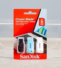 SanDisk Cruzer Blade 8GB 3pk x5 Packs = 15 USB Flash Drives New Bulk Lot!