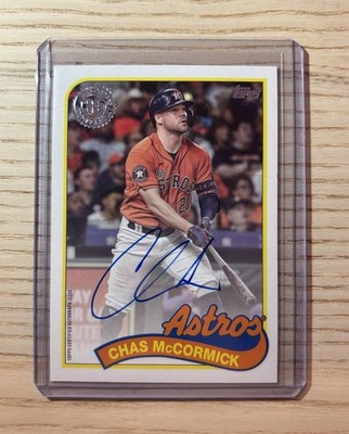 Chas McCormick Topps Update 2024 Houston Astros Auto On Card