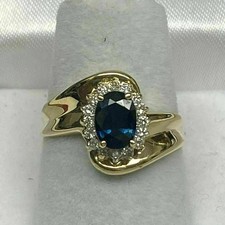 2Ct Oval Cut Lab-Created Sapphire Halo Engagement Ring 14K Yellow Gold Plated
