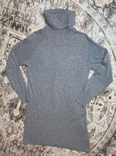 Quince Cashmere Turtleneck Sweater Dress Gray Minimalist Gorpcore Classic *read