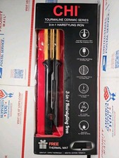 CHI Tourmaline Ceramic 3-in-1 Styling Iron, 1" /Thermal Mat Sealed