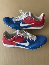 NIKE Zoom Shift Bowerman Series Track  Field Shoes size 9.5 Red White Blue Run
