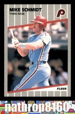 1989 Fleer #582 Mike Schmidt HOF  NM/NM+  Philadelphia Phillies 11669