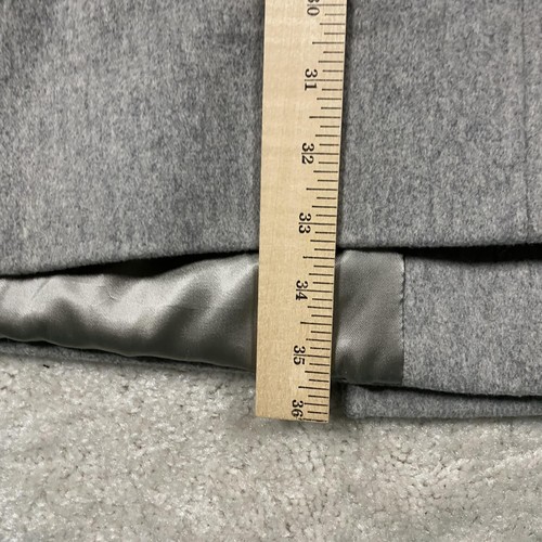 LL Bean Coat Womens 2X Gray Wool Cashmere Blend Peacoat Jacket Lined Warm - Picture 8 of 8