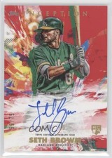 2020 Topps Inception Rookies & Emerging Stars Red 59/75 Seth Brown Auto fc1