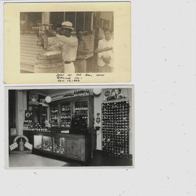 (2) Real Photo Postcards RPPC - Lot of 2:  Beer at Ball Game & Amstel Pilsener