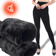 Women Winter Warm Leggings Pants Fleece Lined Stretchy Thick Cashmere Thermal